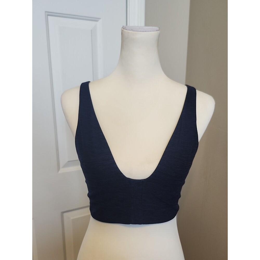 Victoria's Secret Heathered Navy Blue Racerback Sports Bra, L